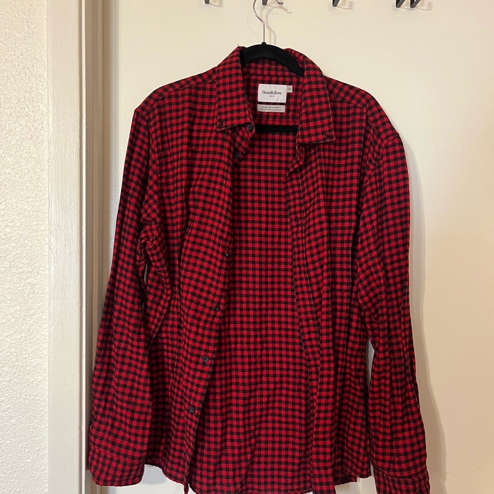 Goodfellow & Co Red and Black Checkered Shirt